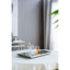 Miroir rectangulaire argenté 20 po x 12 po avec accents floraux