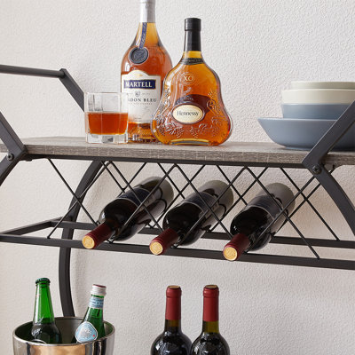 17 Stories Mubera Metal Bar Cart & Reviews | Wayfair