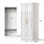 Armoire-penderie moderne blanche H 70,8 po x l 31,1 po Michigan