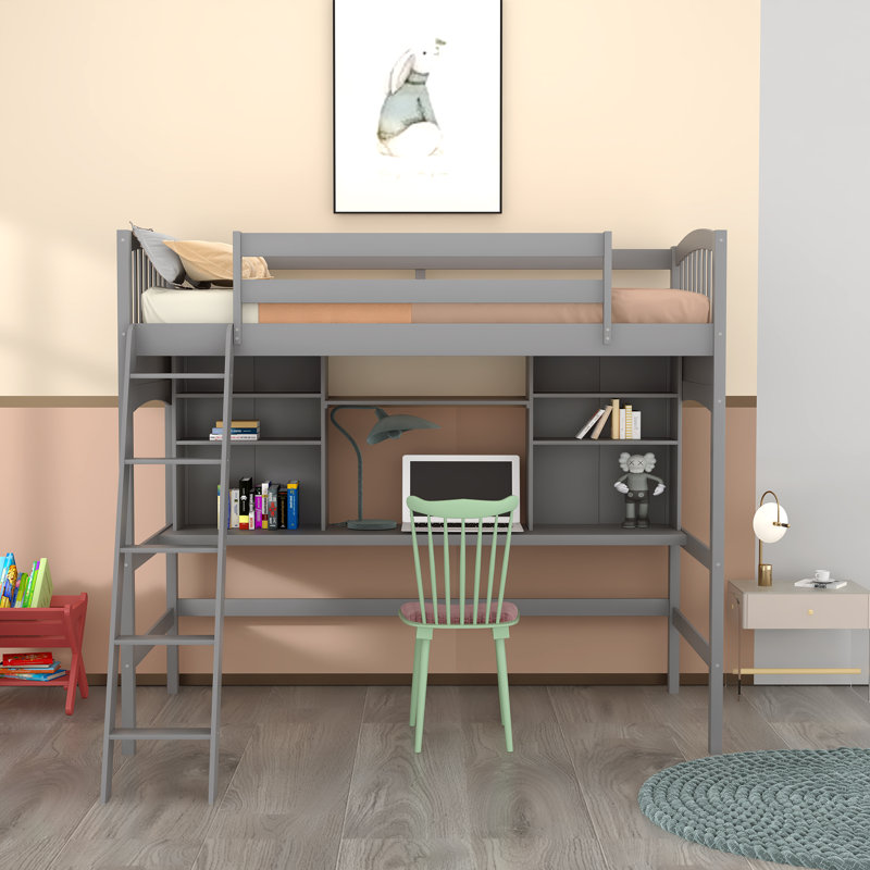 Lit mezzanine simple Hauck Kids, gris