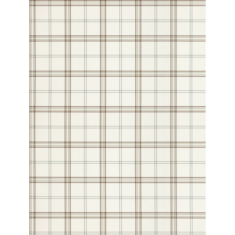 Ezra Plaid Wallcovering, Mocha