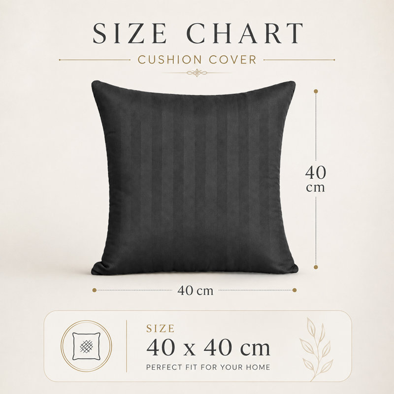 Microfiber Stripe Cushion Cases Sofa coach throw, BLACK