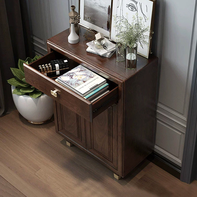 Nut-Brown Solid wood Shoe Storage
