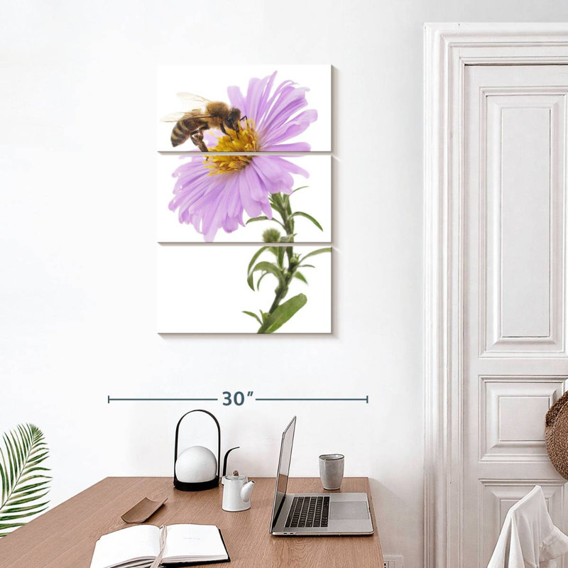 Brampt Bee On Flower, 32" H x 20" W