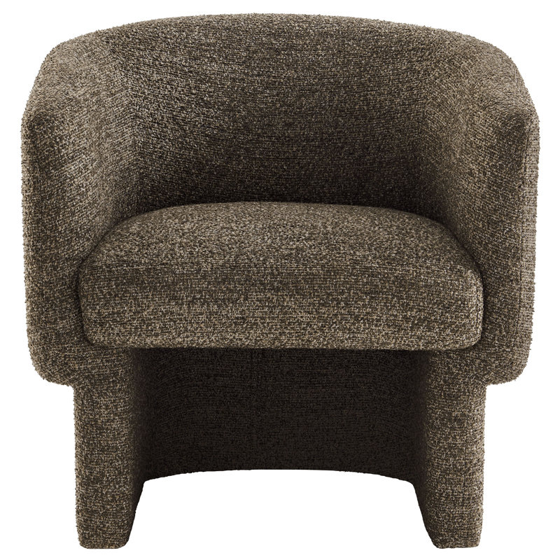 Fauteuil d'appoint rembourré en tissu Greer Boucle, Tissu antique