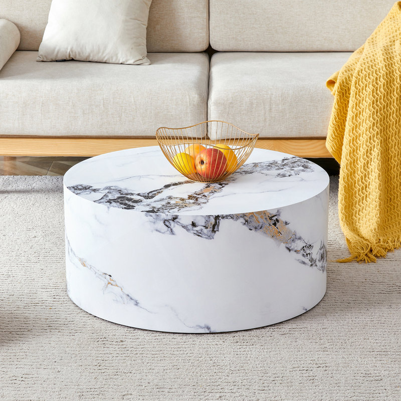 Table basse ronde, White Marble