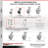 5 Inch Thermoplastic Rubber Caster Set with 2 Brakes/Swivel Lock 2 Rigid SCC/SCC-30CS520-TPRRF-TLB-BSL-2-R-2