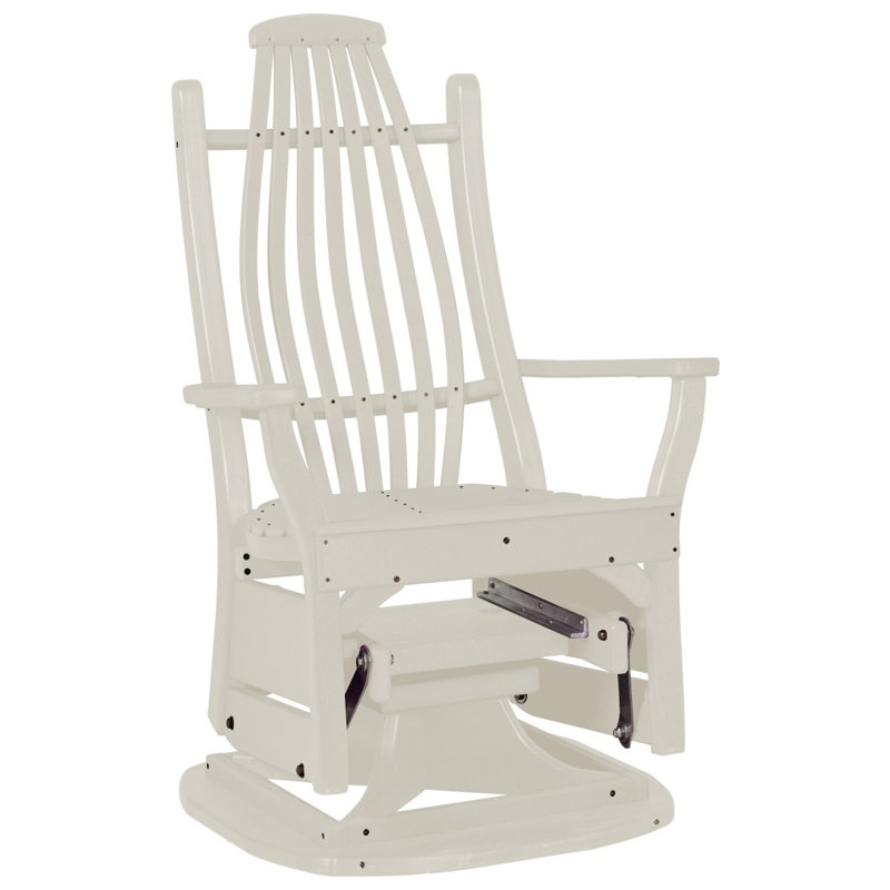 Fauteuil coulissant en bois cintré, Blanc