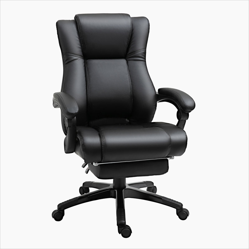 Black High Back Leather Swivel Executive Office Chair