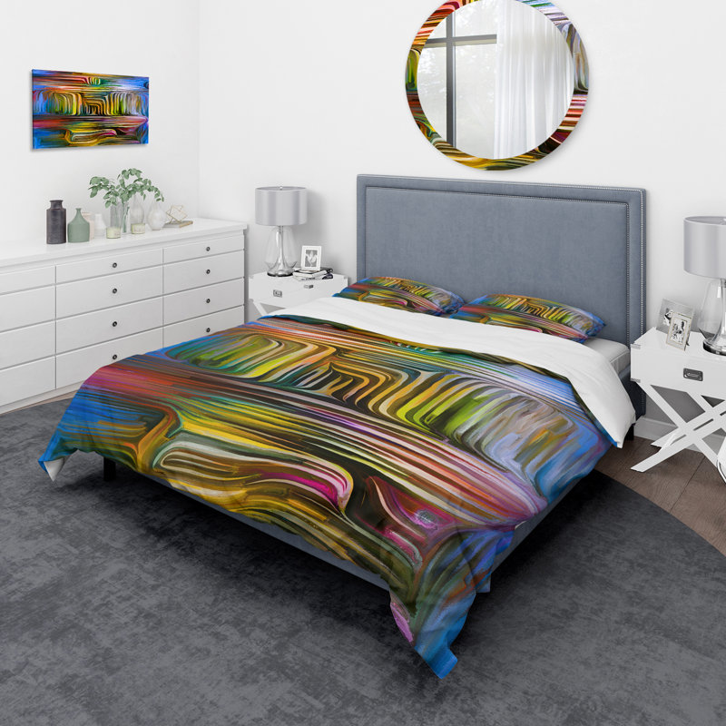 Ensemble de housse de couette Modern Fusion Color Color - microfibre de polyester