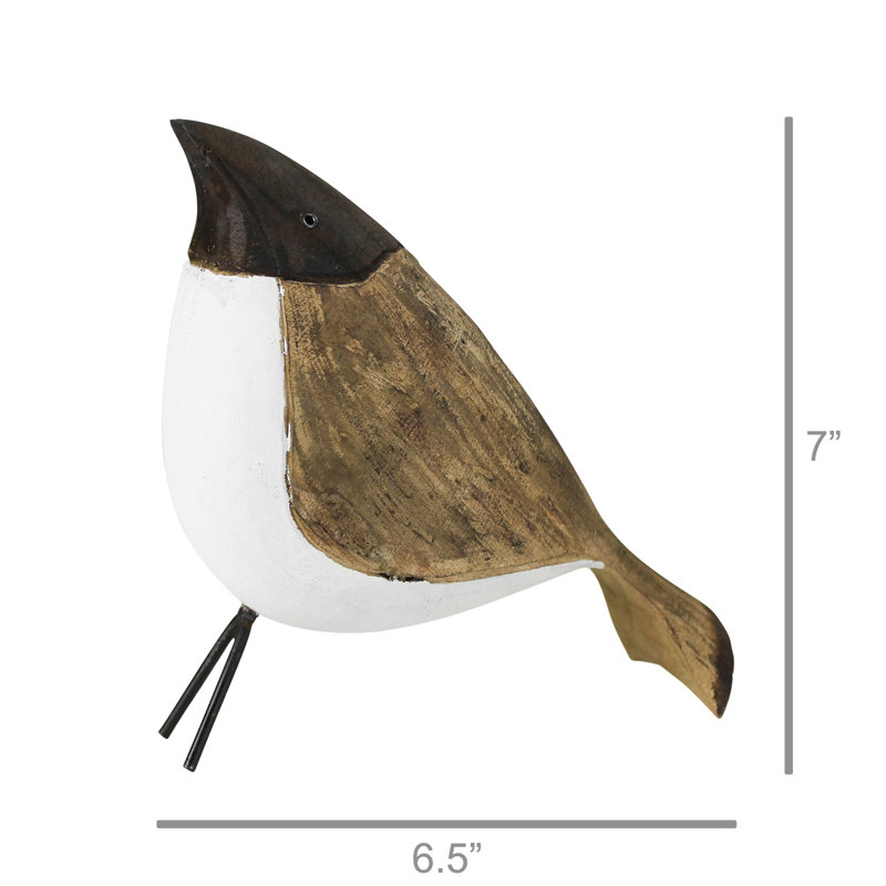 Figurine oiseau en bois