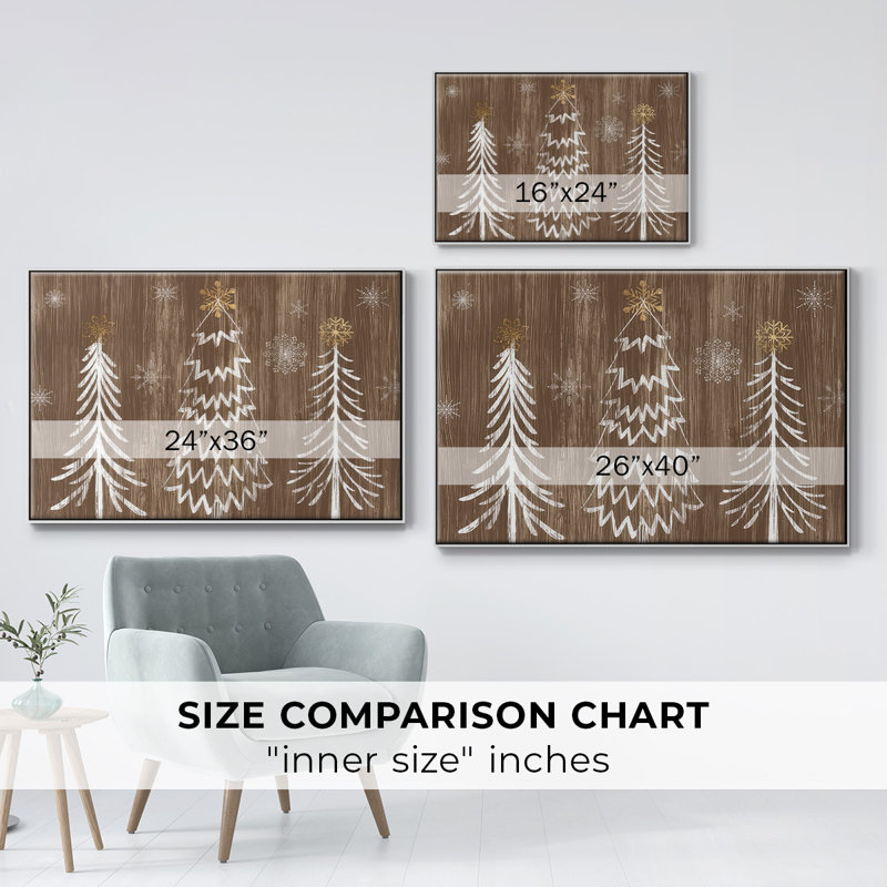 Barnwood Wonderland Collection, reproduction d'art sur toile encadrée, H 25 po x l 37 po x P 1,5 po, Cadre flottant blanc