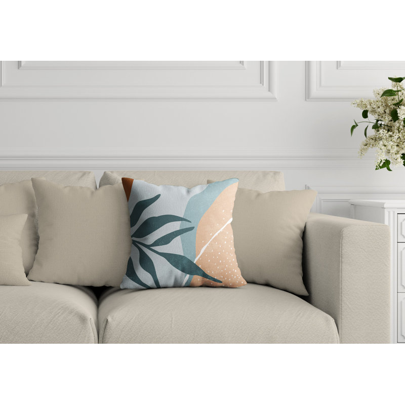Coussin décoratif intérieur / extérieur Zizi, Sable, L 17 po x H 17 po