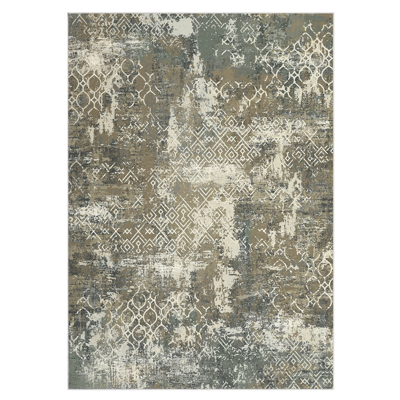 Tapis lavables modernes abstraits, tapis doux pour le salon et la chambre à coucher, Rectangle 8 pi x 10 pi