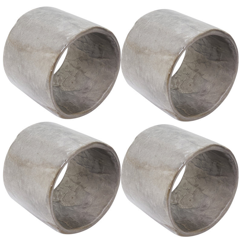 Ensemble de 4 serviettes de table Radiant Capiz, Argent argent