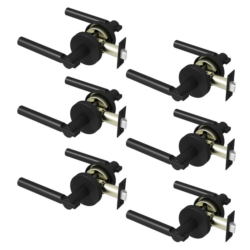 Poignée de porte Terra Design moderne dissimulé pour (Hall et garde-robe) - Style minimaliste élégant en noir mat, Noir mat