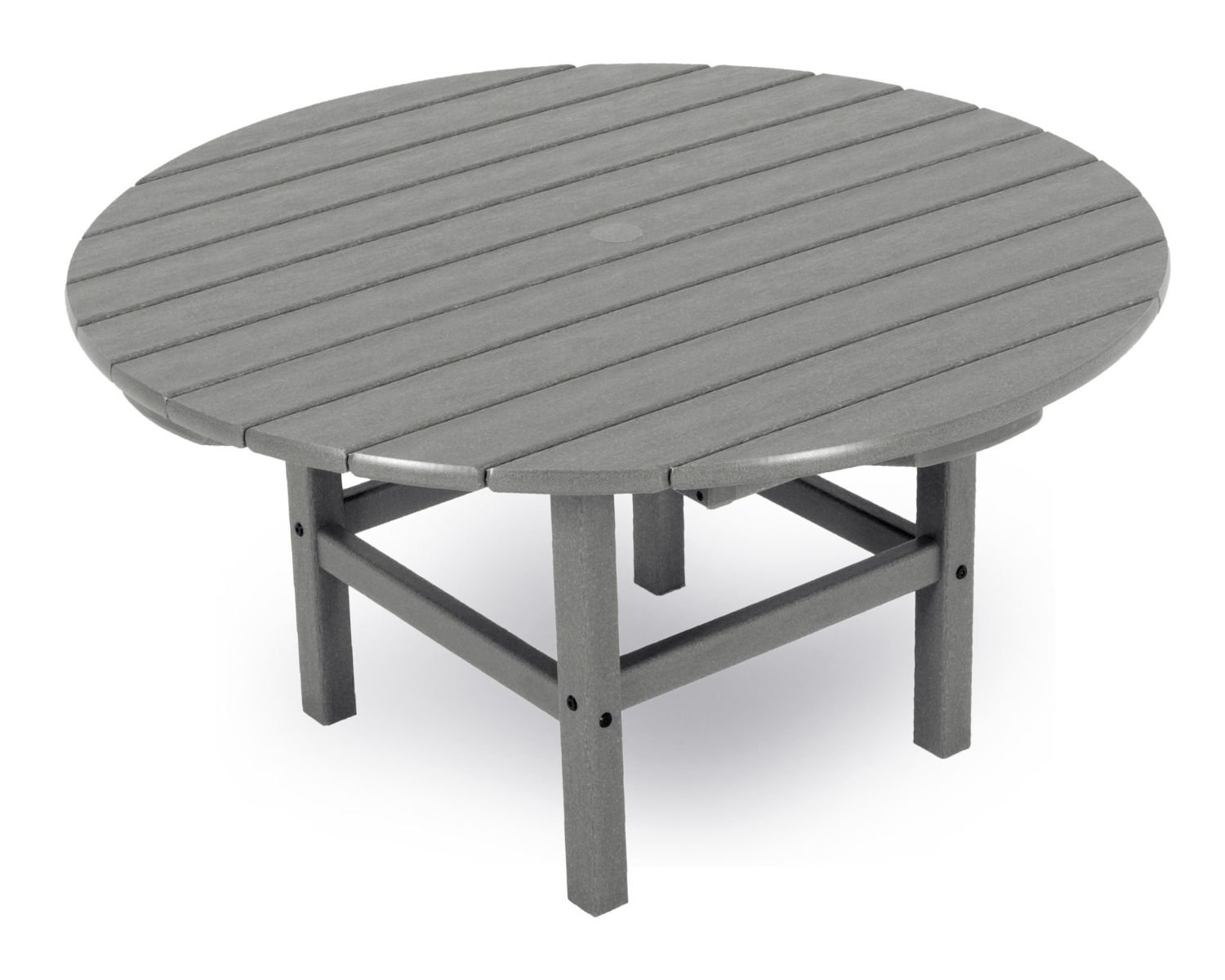 POLYWOOD® Tables 37" Patio Table, Slate Gray