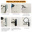 Miroir de maquillage mural 8 pouces 1X / 10X