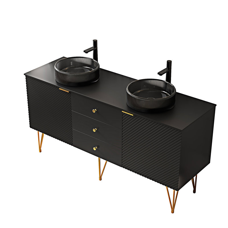 Meuble-lavabo autoportant avec lavabo