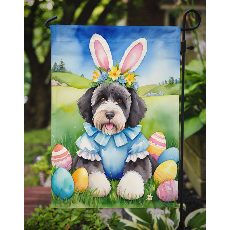 Easter Egg Hunt Double Sided 15.5 in. H x 11.25 in. W Polyester Easter Garden flag