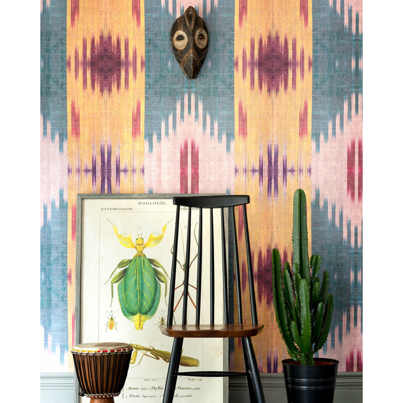World Of Fabrics Ikat Wallpaper Roll