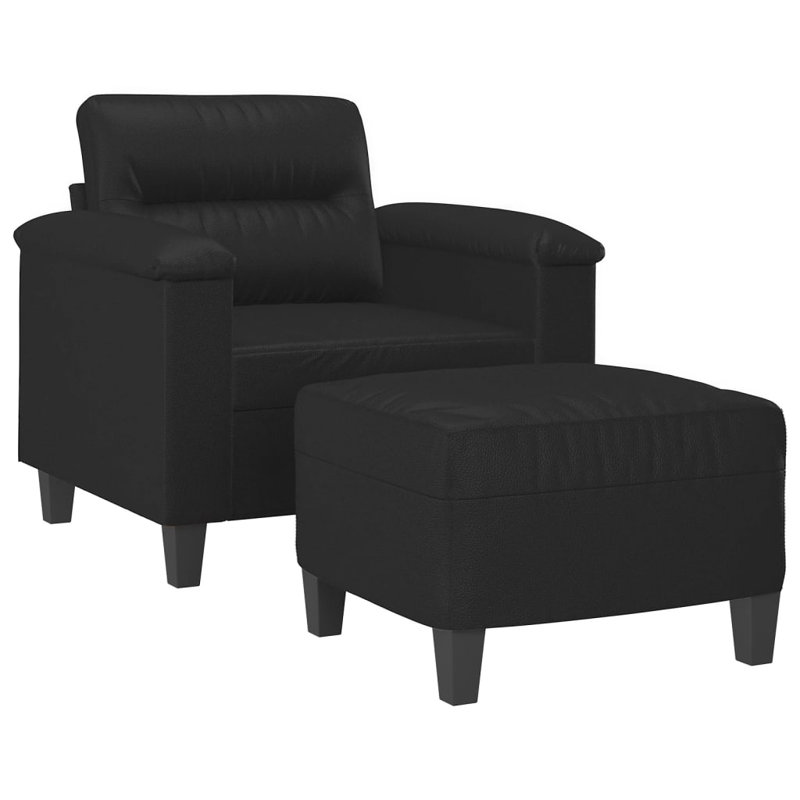 Fauteuil rembourré Bozzuto, 100 % polyester noir