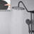 Wall Mounted 10" Rain And Handheld Shower - Matte Black Consistent Water Flow Metal Smooth Spray