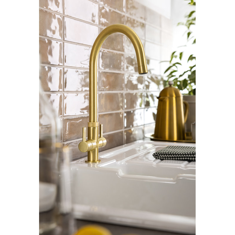 Abode Designs Neo Kitchen Faucet, Brushed Brass