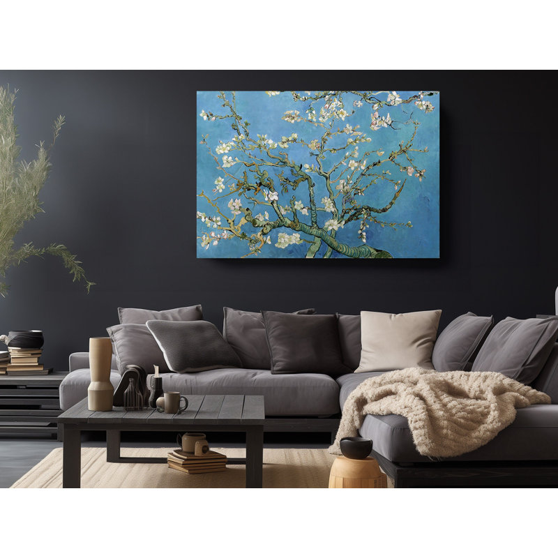 Reproduction d'art sur toile, "Almond Blossoms 1888" par Vincent Van Gogh, H 20 po x l 30 po