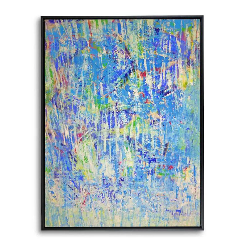 Marcher avec Joan Mitchell par Drew Gaffney, Toile avec cadre flottant noir, Pas de tapis, H 26 po x l 20 po x P 2 po