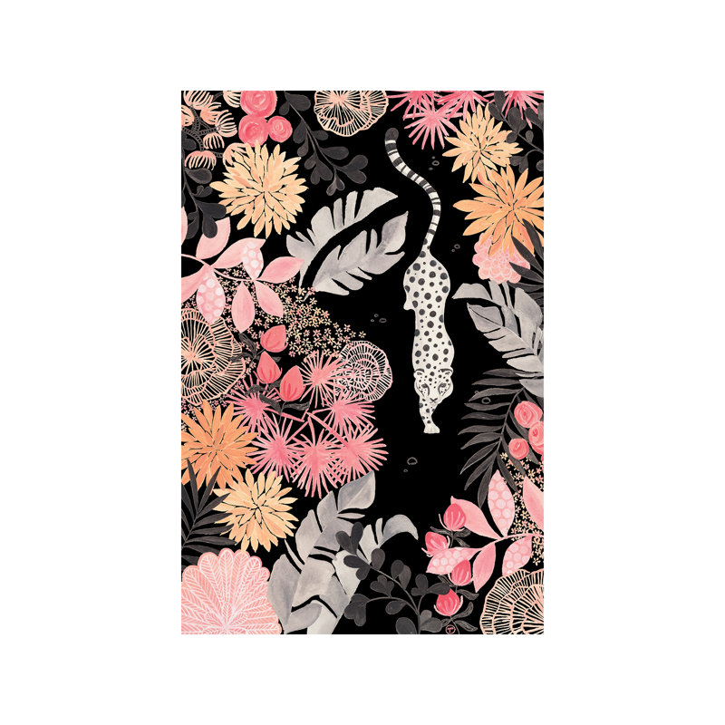Art de pédoncule leopard, Toile tendue, H 12 po x l 8 po x P 0,75 po