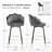  Olvina 29'' Modern Velvet Swivel Upholstered Bar Stool with Metal Frame-1945293366