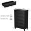 Commode 5 tiroirs avec finition noire-2100891985