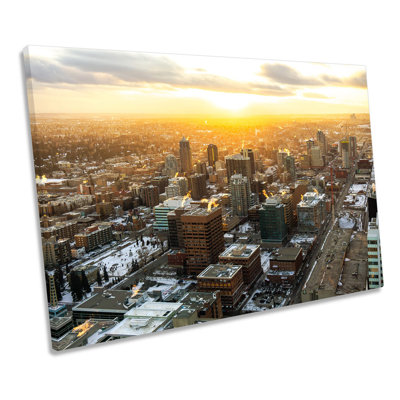 Perth Australia City Skyline - Wrapped Canvas Print