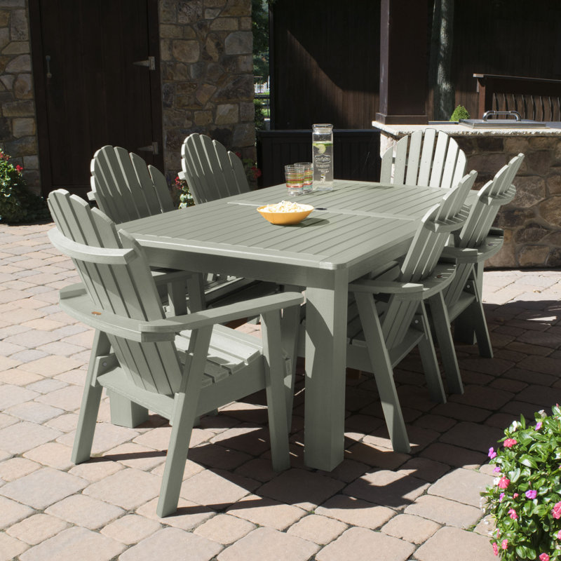 Ensemble repas pour 6 personnes Macias, H 40,5 po x l 84 po L 115 po, Eucalyptus