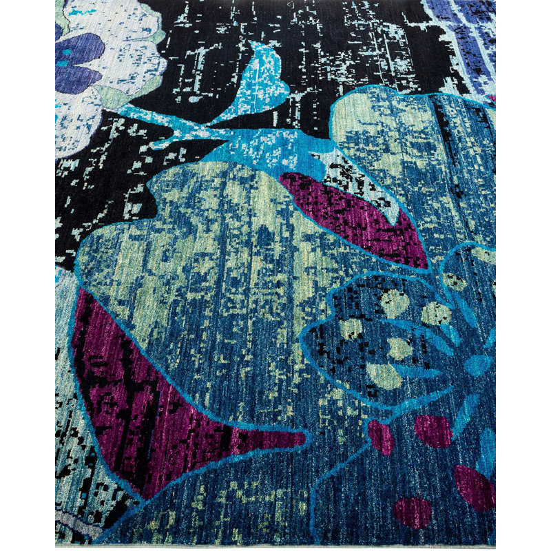 Eclectic One-of-a-Kind 6' 2" X 9' 3" Hand Knotted Area Rug