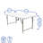 120cm Rectangular Adjustable Folding Table with 4 Chairs