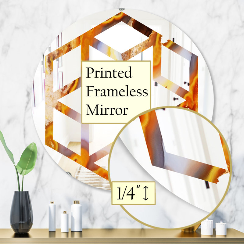 Miroir de salle de bain éclectique, H 31,5 po x l po