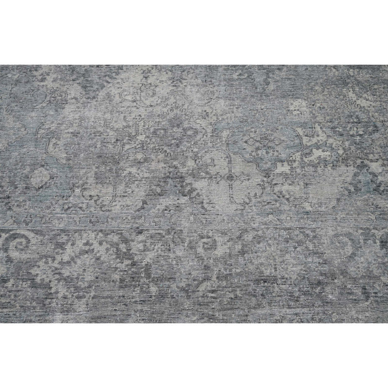 Tapis gris et gris anthracite de haute qualité noué à la main, Rectangle 5 pi x 8 pi