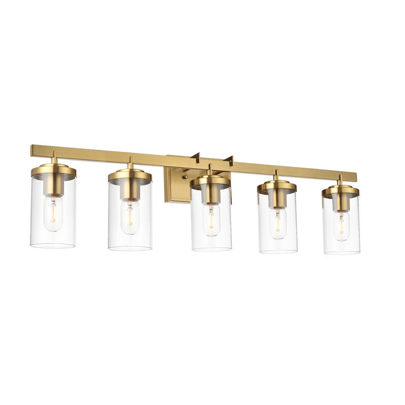 Carmen 5 - Light Dimmable Vanity Light, Brushed Brass