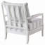 Chaise d'appoint rembourrée à rayures