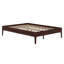 Structure de lit plateforme en bois robuste avec support solide en lattes de métal et de bois-13069664