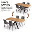 Ensemble de salle à manger 5 pièces, table en chêne et chaises rembourrées-1490938928-1490938929