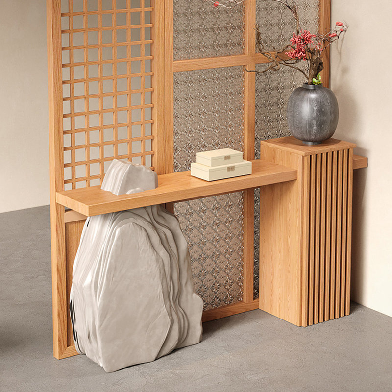 Plateforme d'entrée en pierre simulée, 31.50" H x 86.61" W x 11.81" D