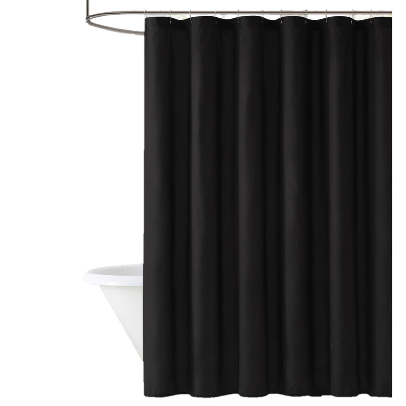  Rideau de douche en microfibre de couleur unie Trely Soft Everyday , Noir