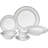 24 Piece Porcelain China Dinnerware Set - Service for 4