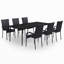 Adden 6 - Person Wicker Patio Dining Set with Rectangular Table-141673472-141673473