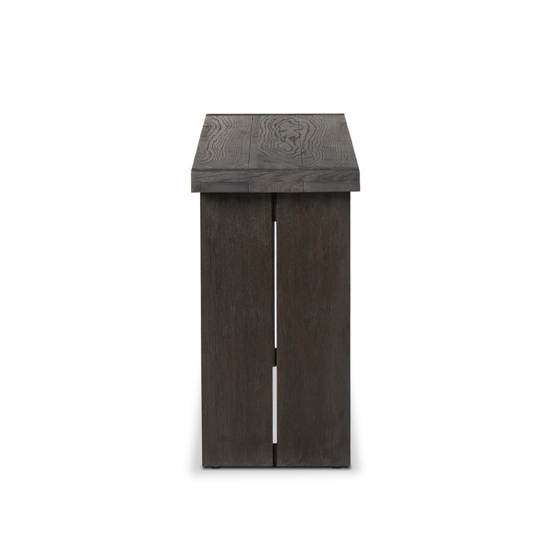 WARBY Console Table, Worn Black Oak