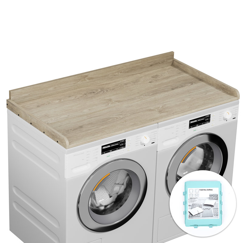 Comptoir de laveuse et sécheuse Coolbebe, Chêne