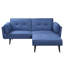 Tissu bleu et avec ressorts ensachés, pattes arrières Kd, 2 coussins, siège d'une largeur de 61 po, hauteur de 20 po, housses de coussin amovibles d'une capacité de 300 lb, produit de 34 po
